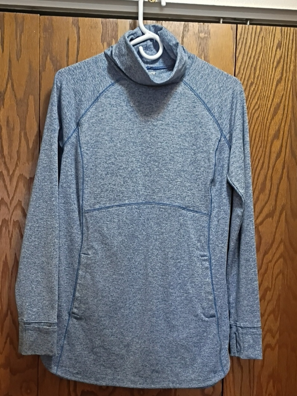 Duluth Trading Co Blue Heather Turtleneck Pullover